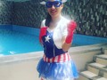 Chica capitán América!!!...lista para conquistar sus hogares...y liberarlos del aburrimiento!!!...#somostumejoropcion🤩🤗 #animacionexpress🎊🎉🤡 #animaciondivertida🤸‍♀️🎶🎤 #somosplayhouse #capitanamerica
