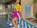 Nuestra #MissTeenTrujillo @corinauribes en el city tour del @missteenvenezuela 🩷👑
