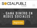 Chicos hace poco comencé a trabajar con ellos y la verdad muy fácil y efectivo. No les voy a decir que se harán millonarias pero unos dólares extras nunca están de más pueden retirar por PayPal así que está genial les voy a dejar el link de registro en mí perfil éxitos y no necesitan tener una gran cantidad de seguidores en sus redes así solo sea su familia podrán sacar provecho a sus redes. – GANA DINERO EN REDES SOCIALES – ¿Te gustaría ganar dinero con tus redes sociales? Forman una parte muy importante de nuestro día a día. Nos mantenemos en contacto con los demás, nos informamos, entretenemos y ahora es muy fácil hacer otra cosa con ellas: ganar dinero.  Como marca es una ventaja tener la posibilidad de darse a conocer mediante las redes, pero como usuario también se puede sacar muy buen provecho. Y es que ahora puedes conseguir ingresos con tus redes sociales gracias a SocialPubli.com.  Somos una plataforma que pone en contacto a marcas con influencers, es decir, tú. Así, ayudamos a los anunciantes a encontrar influencers que sean capaces de entender su visión y extenderla por sus redes sociales mientras ganan dinero.