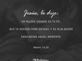 Entonces respondiendo Jesús, dijo: Oh mujer, grande es tu fe; hágase contigo como quieres. Y su hija fue sanada desde aquella hora. Mateo 15:28 📖👈🏽 Comparte este lindo mensaje y etiqueta a esa persona especial, ya sea tu amiga o amigo, novia o novio, esposa o esposo, o a esa persona por la que estás orando a nuestro Dios. 💖👫💓💒💏💕💌 #Dios #Amor #Jesús Sígueme para más imágenes y vídeos, únete @Roger_Rosales777 👈🏽 #LaBiblia #MiAyudaIdónea #Love #México #USA #Colombia #Venezuela #Paraguay #Argentina #Panamá #RepúblicaDominicana #Ecuador #Chile #Honduras #ElSalvador #Guatemala #Nicaragua #España #Brasil #Perú #PuertoRico #Uruguay #Belice #Cuba #Bolivia #CostaRica #DiosEsMiInspiración