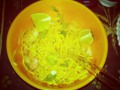 Main course at dinner was lime shrimp with Dragon noodles which due to my mom's taste buds I had to make with Thai sweet chili sauce as the heat ingredient instead of sirracha or how Ever it's spelled. Was very good and I got a bowl full left over in the fridge for later. #foodporn #freshfood #cookingwithlove
