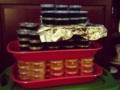 Our jello shots we made for the fourth of July. Around 175 of them. Ready to party for the fourth.