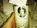 The candle we got from the funeral home in the random bag on the porch. In memory of my grandma and my mom's mom. Letter came with it but posting that separately