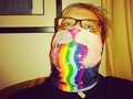 Testing out the mask look before the photo shoot tonight