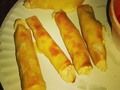 Baked crab Rangoon sticks. Turned out great flavor wise but may need to work on the amount of stuffing. Still bomb as hell and a new favorite way to have crab Rangoon. #foodporn #cook #cookingwithnecra #cookingtime #cookingwithlove