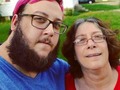 Well wanted a picture with my mom before she left and got one even though she is now waiting till tomorrow to leave to Florida. I still got a month before I leave but a month with out this pain in my ass is gonna be tough.