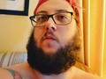 Was testing out the camera taking a selfie to see if I could do it still with the big camera. Liked this pic. I'm nude-y in this from the waist up haha. Just shirtless