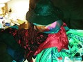Was doing some cleaning and this is the pile I built. Every time I come in I think it's a person from a distance haha. My pile of hats blankets and fake furs is channeling some lady gaga in my opinion.