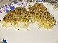 Parmesan and tomato basil Panko crusted cod... Was banging. Missed cooking fish. #cooking #chef #soontobechef #seafood #foodporn