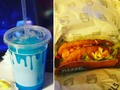 Taco bell dinner. Not sure how new these two things are but the air heads blue raspberry freeze is banging along with the naked chicken chalupa. #dinner