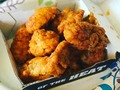 Late lunch but it was good. Leftover spicy garlic Boneless wings. Pretty sure I ended up with a double order cause this one had double the chicken then what my other order of the same size did. Cool with me.