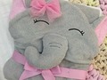Toalla de elefanta disponible para entrega inmediata #toalla #bebe #toallaconcapucha