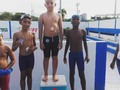 Orgullo de.mama competencia de natacion mi hijo ocupando el tercer lugar