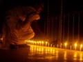 light of candle...........