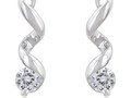 2 (ct) Bonded White Gold Double Twist Solitaire Drop Earrings 2 (ct) Bonded White Gold Double Twist Solitaire Drop Earrings - #earrings #whitegold