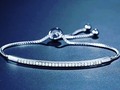 Silver Crystal Bolo Slider Tennis Bracelet. Perfect gift for @valentinesday. Bolo Slider, one size fits all. #love #valentine #anniversary #weddingjewelry #wedding