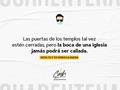 Una iglesia jamás debe parar de hablar, sigamos contagiando al mundo de Jesús y preparando su verdad.  #CashRamirez ⚡ #Iglesia #Church