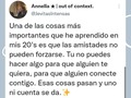 ❌ las relaciones no se pueden forzar ❌ no podemos forzar amistades ni hacer algo para que otro nos quiera, se preocupe por nosotros o conecte con lo que somos.  Todo eso se da, y uno cae en cuenta cuando ya pasó, cuando ya es parte de ti.  Si pasamos la vida procurando forzar las relaciones, nos vamos a desgastar.  A veces solo necesitamos relajarnos, ser nosotras mismas y dar lo mejor.. lo que va a pasar, siempre se da 🤍