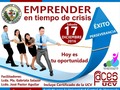 EMPRENDER EN TIEMPO DE CRISIS  Curso  Atrévete a conquistar tus oportunidades ¿Quieres Desarrollar Un Proyecto Emprendedor Con Éxito? ¡Convierte Tu Pasión en un Modelo de Negocio Para Disfrutar del Estilo de Vida que deseas! ¡Estrategias de Coaching Creativo para diseñar tu propio negocio! ¡Conoce las Claves Prácticas y la Inspiración para que puedas diseñar tu Propia Vida, Desarrollar una Actividad Apasionante y Dejar Una Huella Significativa con tu Proyecto!  OBJETIVO:  Adquirir conocimientos y aprendizaje de estrategias en el Desarrollo personal y herramientas creativas de coaching de vida para empoderar el emprendimiento personal y social, desarrollando habilidades de liderazgo. Facilitando de esta forma criterios de apertura en la flexibilidad del pensamiento y el mejoramiento de la inteligencia emocional en las relaciones interpersonales y el desarrollo social de un liderazgo emprendedor.  DIRIGIDO A: Profesionales, trabajadores, directores, gerentes, supervisores de empresas e instituciones; emprendedores, líderes sociales, líderes comunitarios, jóvenes, profesores, estudiantes y emprendedores en general. Toda aquella persona que tenga o quiera iniciar proyectos de emprendimiento y liderazgo.  FECHA: Sábado 17 de Diciembre de 2016  DURACIÓN: 8am 2pm  LUGAR: Hotel Hostería El Obelisco (Barquisimeto, Venezuela)  Preventa: hasta el 14/12/2016 Bs. 8.000,00 p/p (incluye IVA)  Pregunta por nuestro planes para grupos y empresas.  INCLUYE: Certificado en Físico avalado por la UCV y coffee Break  FACILITADORES:  Lcdo. Jose Pastor Aguilar (Life Coach Certificado y Trainer en Programación Neurolingística) y  Lcda. María Gabriela Salazar (Gerente y Life Coach Certificada)  Promueve y avala UNIVERSIDAD CENTRAL DE VENEZUELA (UCV). CONTACTOS:  soycrecer@gmail.com  0424-537.2118 y 0416-657.0146 ¡Atrévete a conquistar tus oportunidades!!! Escríbenos al correo o llámanos.  #emprender #crecimiento #coaching #vida #UCV #crisis #tiempo #PNL #Barquisimeto #lifecoaching