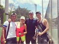 Disfrutando un partido de Tennis con muy buenas compañías. 🎾@juanpablorendonm