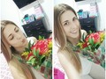 Estaba lista para irme a dormir y mi papá me llega con este regalo!  Definitivamente a mi me dan rosas y yo me derrito😍😄💓