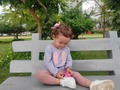 Que fortuna es poder disfrutarte cada día, verte crecer y sonreír 💕🩰  Dios te bendiga mi princesa👸🏼   (Y sí las zapatillas están al revés, recomendación de su ortopedista)