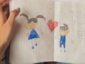 mi hermanito me dibujó hoy en el colegio y lloré de amor. 🥹🤍