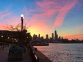 Awesome #sunset in #Chicago 💖✨ #travelblogger #traveltheworld #pinksky #navypier