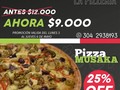 Ustedes son los que mandan! Desde mañana hasta el próximo jueves 6 de mayo tendremos nuestra pizza Musaka en promoción por solo $9.000