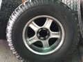 ➖ 4 Rines 18" 6 huecos. ➖ 4 Cauchos Bf Goodrich At 325/65r18 con 70% de vida. ➖ Se vende el juego completó. ➖ 800$ por todo. ➖ Los tenía una Autana.