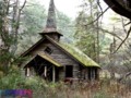 Abandoned church in the woods