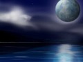 Digital Painting: Blue Moon