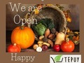 9am-4pm open tomorrow ! Happy turkey day 🦃