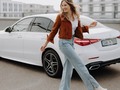 The perfect balance of style and luxury.  📷 @corinabeha with @alinebyrtus for #MBcreator  #MercedesBenz #CClass #C300d  [Mercedes-Benz C 300 d | WLTP: Kraftstoffverbrauch kombiniert: 5,6–5 l/100 km | CO₂-Emissionen kombiniert: 148–131 g/km | mb4.me/DAT-Leitfaden]