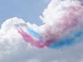 The Red Arrows display with smoke at Biggin Hill airshow 2009