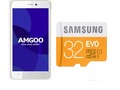 Nuevo Celular Libre Amgoo Am518 Negro 8gb + Micro 32gb Samsung Clase 10