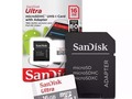 Memoria Micro Sd Sandisk 16gb Clase 10 Con Adaptador Sd $28.999
