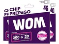 Sim Card Prepago Wom 4g Pack X 10 Unidades Activas $9.999