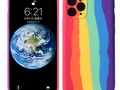 Estuche Silicone Cover Arco Iris iPhone 12 Pro Gamuza Interi $23.999