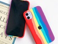 Estuche Silicone Case Arco Iris iPhone 12 Pro Gamuza Interio $23.999