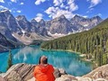 An amazing shot of the beauty of Moraine Lake