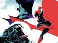 Batman and Batwoman race a morphing creature in…