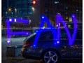 On account of the nine million Mercedes-Benz Facebook fans the CLS Shooting Brake is enveloped in a special light created in a live-painting action by Finnish Anssi Määttä.