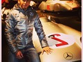 @lewishamilton at the @mercedesbenzmuseum in Stuttgart.