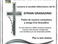 Nos unimos en oración por el Eterno Descanso del Señor: EFRAIN GRANADINO, Padre de nuestra Compañera y Amiga Cris Granadino.  Te acompañamos en tu Dolor Amiga @cristgranadino24 🖤  Recibe nuestras sentidas palabras de condolencias para Ti y para tu Familia 🙏