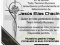 En nuestra Familia Todo Terreno Runners sabemos que La pérdida de un ser querido es algo que a todos nos cuesta mucho poder afrontar.  No existen palabras para describir lo mucho que lamentamos la pérdida de nuestro compañero JESUS ELIAS CHACIN.   Los acompañamos en estos momentos tan duros. Nuestro más sentido pésame. @team1amadorunners   #tododoterreno #todoterrenoenduelo #todoterrenoenfamilia