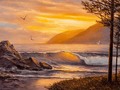New artwork for sale! - "Sunset Seas" - fineartamerica