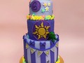 Princesa Rapunzel para celebrar el cumpleaños de la bella Sophia 💜 #rapunzelcake  #tortaderapunzel  #fondantcake  #instacake  #disney #cabimas  #hechoconamor
