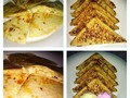 Antojos... A la izquierda: Quesadillas de queso y pollo; A la derecha Tostadas Francesas con helado! Deliciosa cena y un espectacular desayuno solo para mi! #MadeByMe #InLove <3