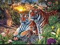 Pongamos a prueba nuestra agilidad mental cuántos tigres puedes ver en está pintura???? Coméntame